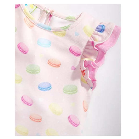 Samara Macaron Print Dress w/ Satin Ribbon 18 Months - Picture 16 of 16